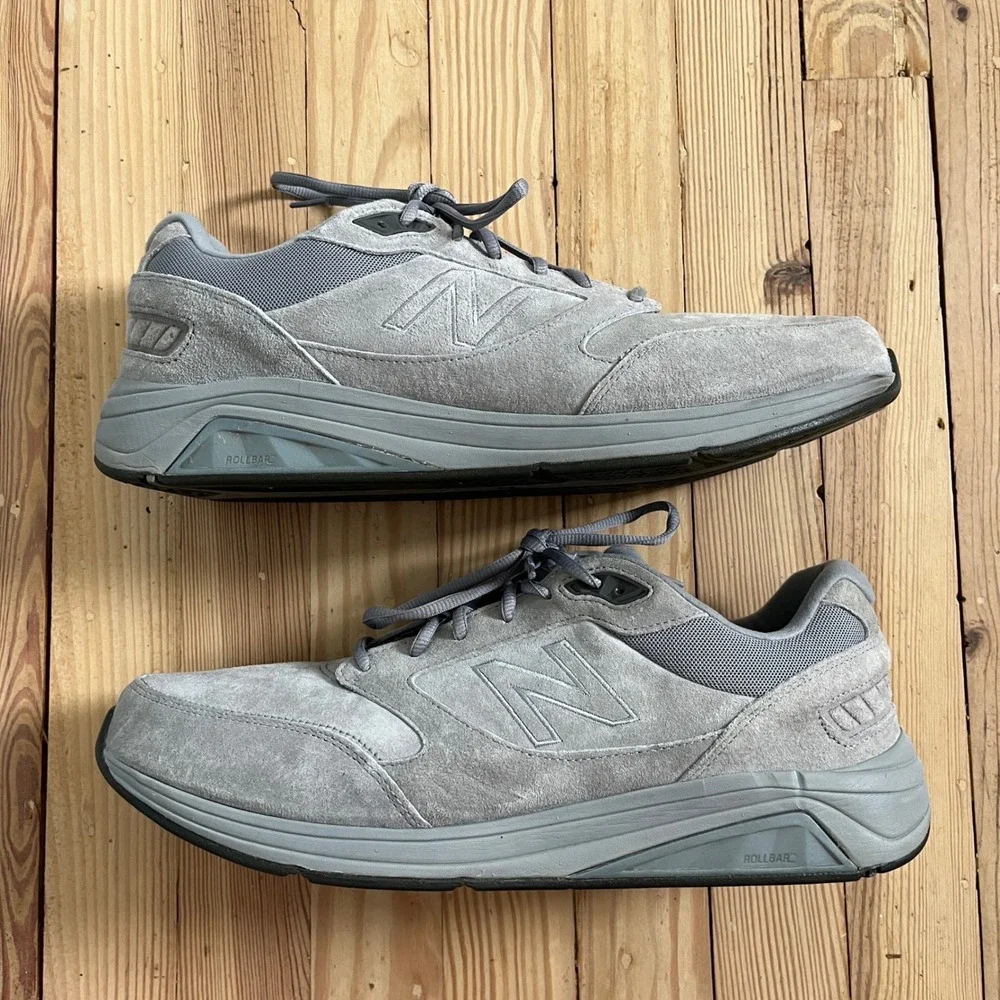 New Balance 928v2 Men Size 14 D Grey Suede Walking Shoe ROLLBAR USA Made comfort